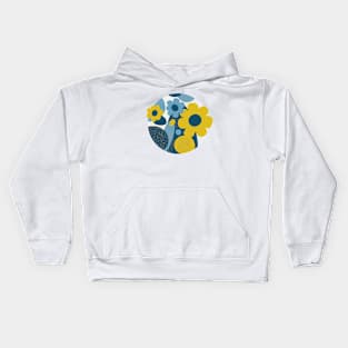 Flores Abstractas Retro Kids Hoodie